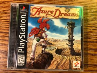 Azure Dreams (sony Playstation 1,  1998) Complete Cib Konami Rare Rpg Ps1 Vintage