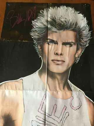 Vintage Billy Idol 1983 Rock Legend Music Poster Chrysalis Records Folded Rare