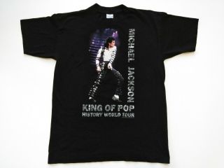 1996 Michael Jackson King Of Pop History World Tour Concert T - Shirt Large Rare