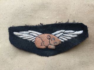 Rare Ww2 Raf Guinea Pig Club Cloth Uniform Cloth Patch For Burnt Aircrew