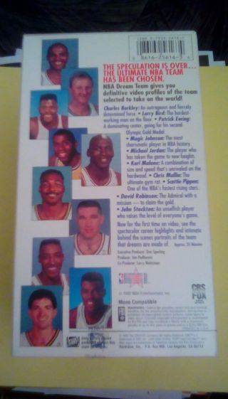 NBA Dream Team Rare CBS FOX Video (1992) VHS Jordan Bird Magic Barkley Pippen 2