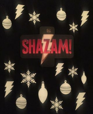 Shazam Movie Promo Light Up Christmas Sweatshirt Wb Dc Very Rare Medium M