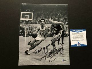 Bob Cousy Rare Signed Autographed Celtics Hof 8x10 Photo Beckett Bas