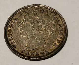 Rare - 1858 Canadian 20 Cent Piece One Year Type Coin