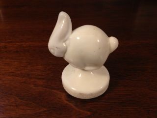 Rare Imperial Art Glass Milk Bunny Bust Off