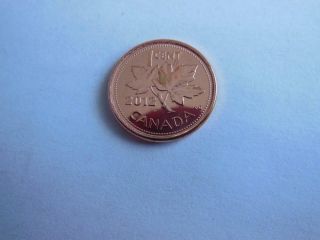 1 - 2012 ROLL COPPER PLATED STEEL CANADIAN PENNY VERY RARE MAGNETIC 3