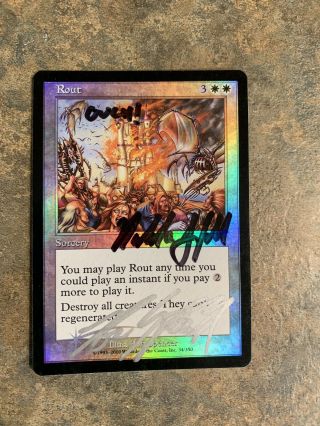 Rout - Invasion - Foil Signed By Richard Garfield & Ron Spencer