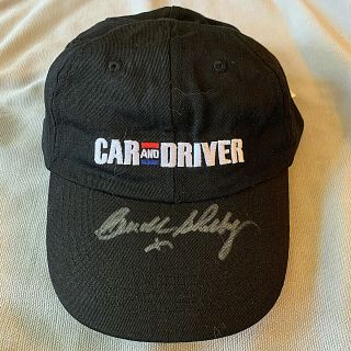 Carroll Shelby Autographs Car & Driver Baseball Style Cap Rare In Person Signed