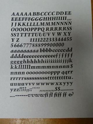 Letterpress Type - 28 pt.  Trump Medieval Bold Italic on 30 pt.  Body - Ext.  Rare 4