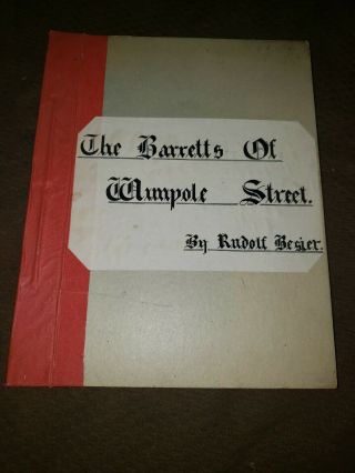 Rare The Barretts Of Wimpole Street (screenplay For The 1934 Film)