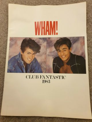 Wham Club Fantastic 1983 Tour Programme/souvenir Rare Large Glossy