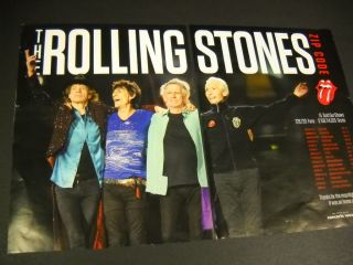 The Rolling Stones Two - Piece 2015 Rare Promo Poster Ad