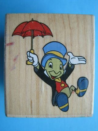 Jiminy Cricket - Anm Rubber Stamp - Disney Pinocchio 