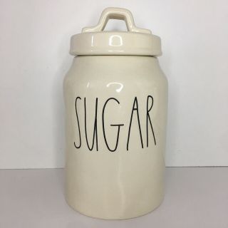 Rae Dunn Tall Skinny Sugar Dimpled Canister Large Letter Ll Rare Htf