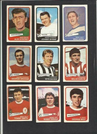 Rare Set Of 1 - 54 A&bc Gum Footballers Yellow Back Cards 1968 Vintage