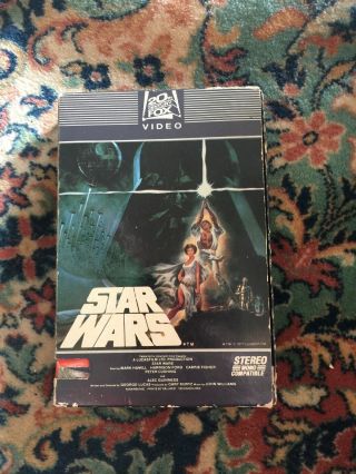 Star Wars (vhs) Rare Red Label Pullout Tray