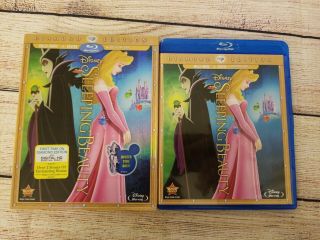 Sleeping Beauty (blu - Ray,  Dvd,  Diamond Edition) Oop W/ Rare Slipcover.  Disney