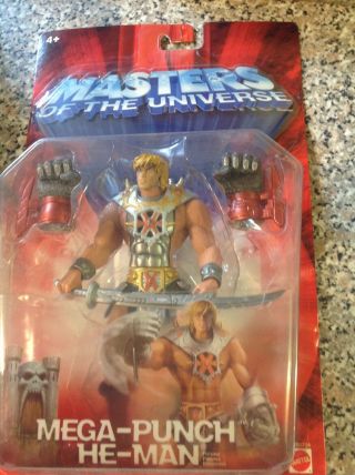 Masters Of The Universe Motu Mega Punch He Man Mattel Moc Very Rare