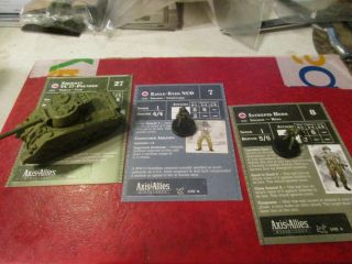 Axis & Allies Three Canadian Units - Tank,  Infantry - Rare,  Uncommons