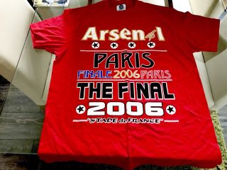 Arsenal V Barcelona.  2006 Champions League Final T Shirt.  Rare