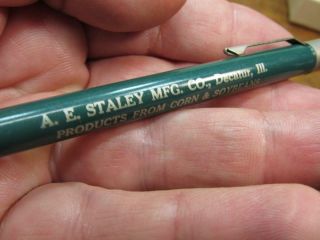 Rare Farm Corn A.  E.  Staley Mfg Co Decatur Il Mechanical Pencil Scripto (18j2)