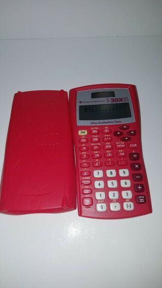 Rare Red Texas Instuments Ti - 30x Iis Ohio Graduation Test Calculator