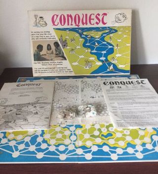 Vintage Conquest Board Game 1972 By Donald Benge Rare