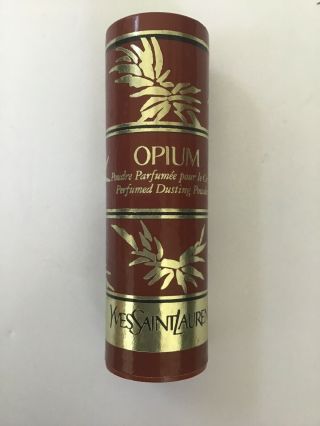 Vintage Opium Yves Saint Laurent Perfumed Dusting Powder Fragrance 0.  75 Oz Rare