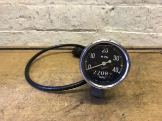Smiths Speedo With Drive 0 - 40mph Autocycle Villiers Bsa Excelsior Barn Find Rare