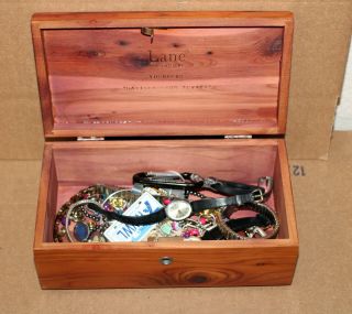 Rare Lane Cedar Mini Chest Younkers Store Full Of Jewelry Watches Keychains Etc