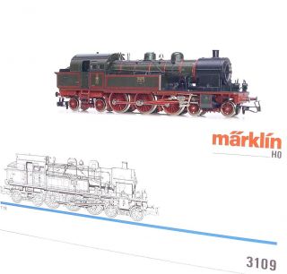 Marklin Ac Ho 1:87 German Prussian Kpev T18 Steam Tender Locomotive Nmib`90 Rare