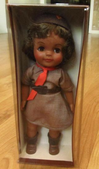 1965 Effanbee Girl Scout Doll 8 " Tall Rare African American Black Complete