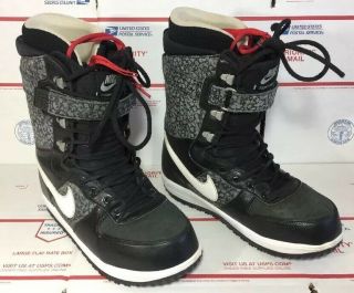 Rare Nike Zoom Force 1 Snowboard Boots Size 11 Black Gray Zf1 334841 - 001