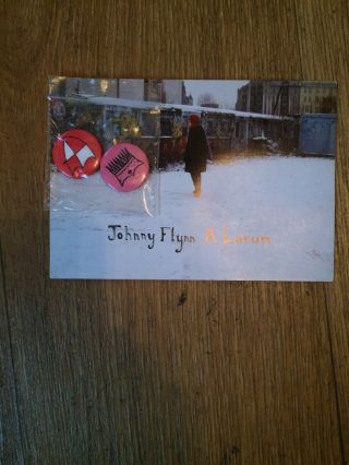 Johnny Flynn - A Larum.  Card Poster And Badge Ste.  Very Rare