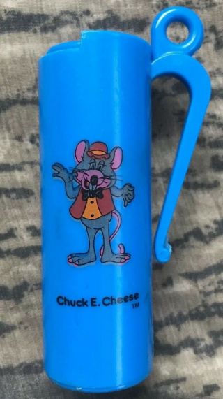 Chuck E Cheese Clip On Token Coin Holder Dispenser Rare Blue Employee Issued 80s