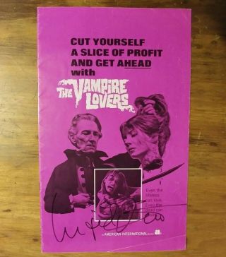 Vampire Lovers Aip Pressbook Rare 1970 Ingrid Pitt Autograph Hammer