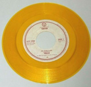 Yello: Oh Yeah Very Rare Canada Only Yellow Vinyl 45 1985