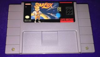 (g314) Rare Collectible Classic Vintage Authentic Nintendo Snes Star Fox