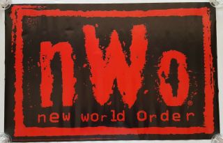 Rare.  Vintage Nwo Poster World Order 22x34 " Wrestling Wwe N.  W.  O.  90s (1998)