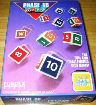1993 Phase 10 Dice Game Fundex 100 Complete Very Rare Oop