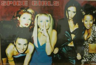 Music Poster Spice Girls 1997 Red 23x35 " Oop Vintage Group Print Rare