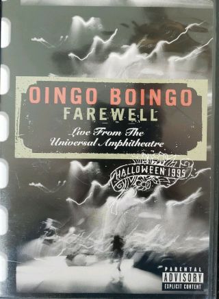 Oingo Boingo Farewell Halloween 1995 Live Universal Amphitheater Dvd Rare Oop
