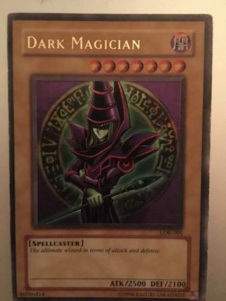 Yugioh Dark Magician - Lob - 005 - Ultra Rare - Unlimited Edition Moderately Playe