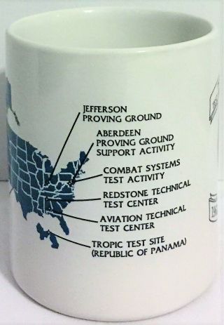Vintage 1992 US Army Test And Evaluation Command Coffee Cup / Tea Mug RARE 3