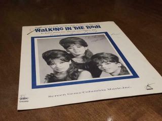 The Ronettes Rare Sheet Music Walking In The Rain
