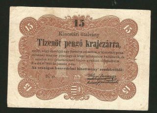 Hungary 15 Pengo Krajcar 1849 Rare