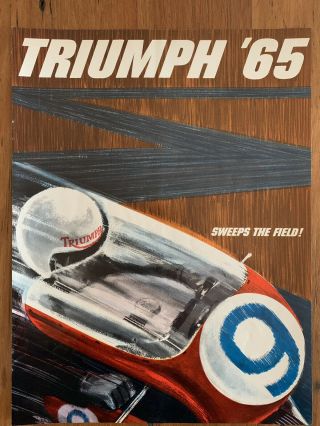 Vintage Triumph Sales Brochure Very Rare 1965 T100 T120 T20 T65 Models