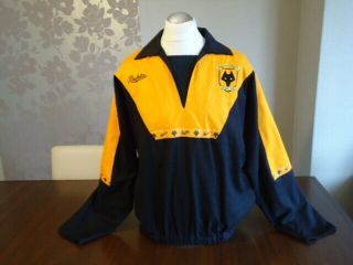 Wolverhampton Wanderers Bukta 1990 Player Issue Training Drill Top Rare Wolves