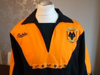 WOLVERHAMPTON WANDERERS Bukta 1990 PLAYER ISSUE Training Drill Top Rare WOLVES 4