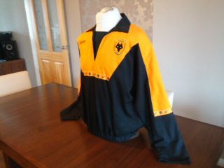 WOLVERHAMPTON WANDERERS Bukta 1990 PLAYER ISSUE Training Drill Top Rare WOLVES 5